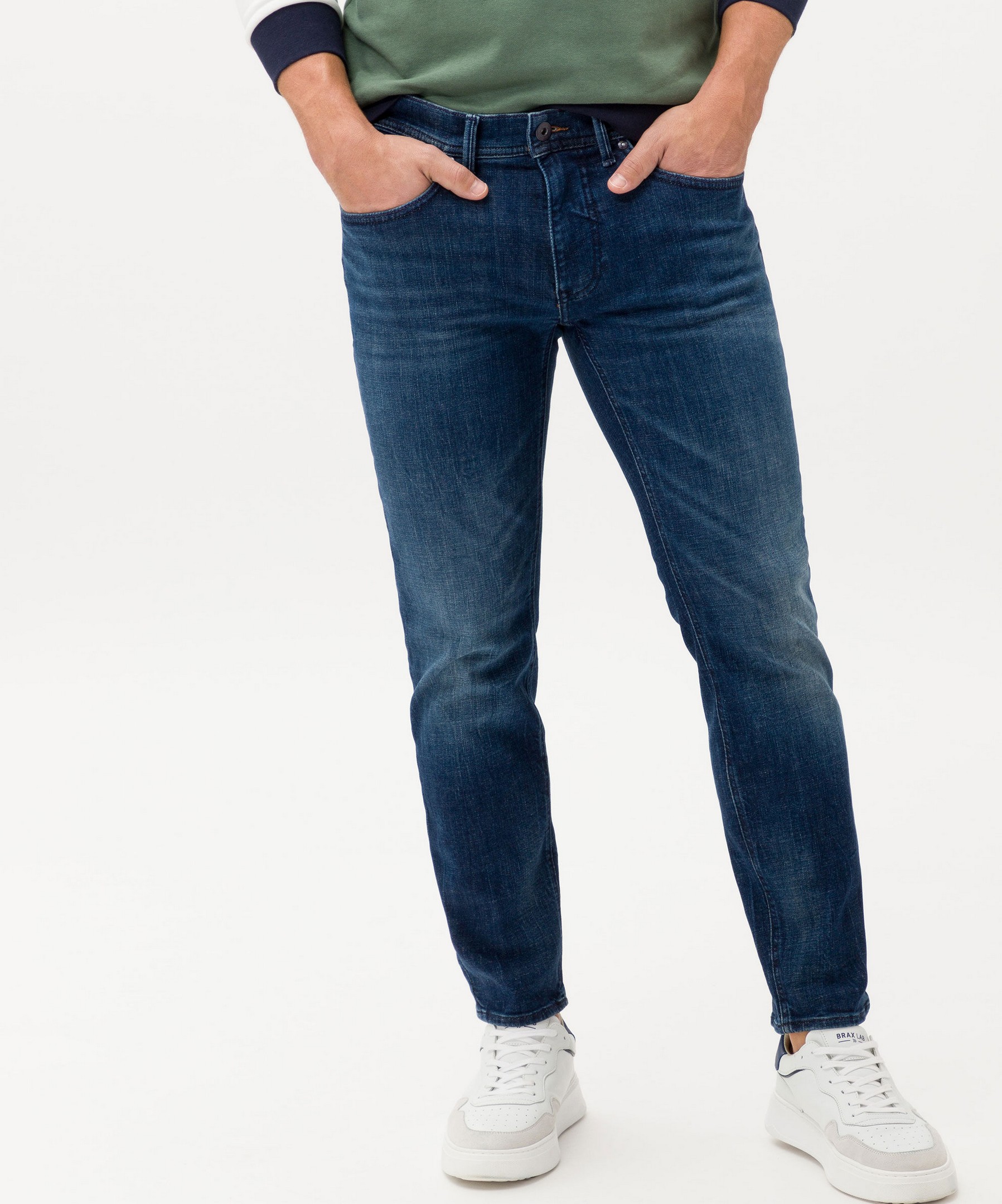Hi-Flex Men\'s Jeans | Rozing Blue Planet Fashion Vintage Chris Brax Jan Superstretch Royal Denim Used Blue Deep 5-Pocket