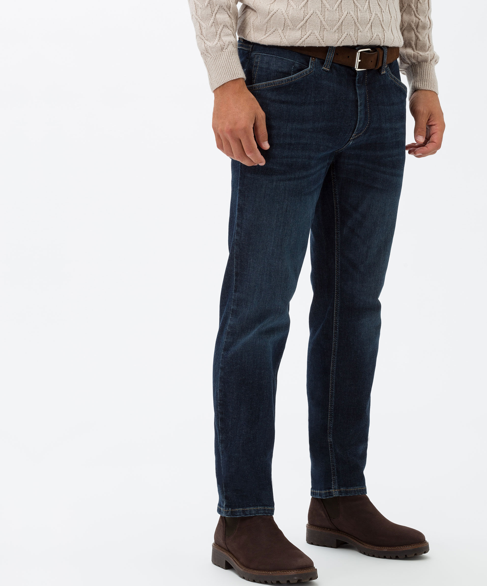 Men\'s Rozing Jeans | Stone Denim Fashion 5-Pocket Blue Brax Lasse Jan