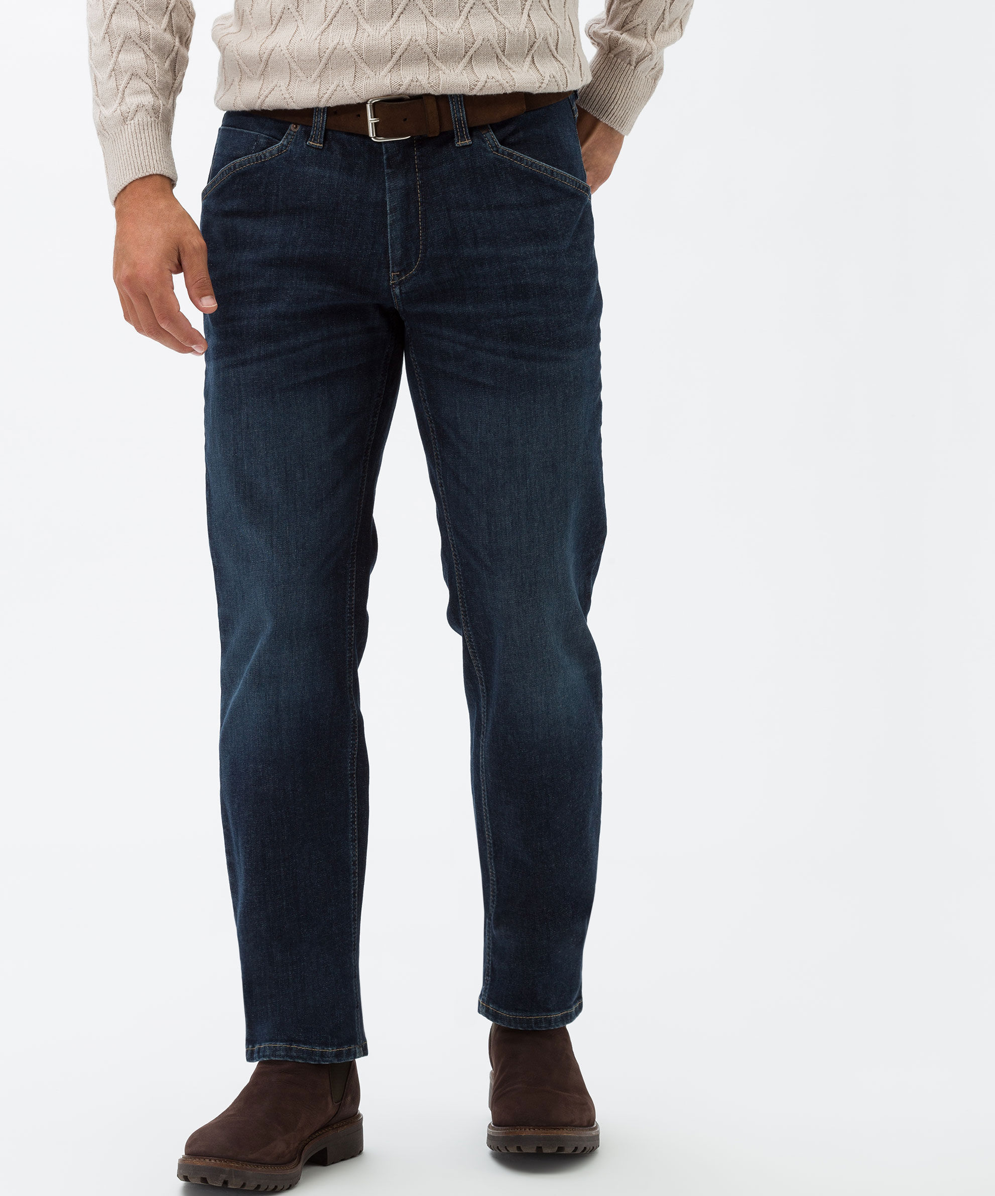 Fashion Blue Men\'s Jan Brax Denim 5-Pocket Rozing Stone Jeans | Lasse