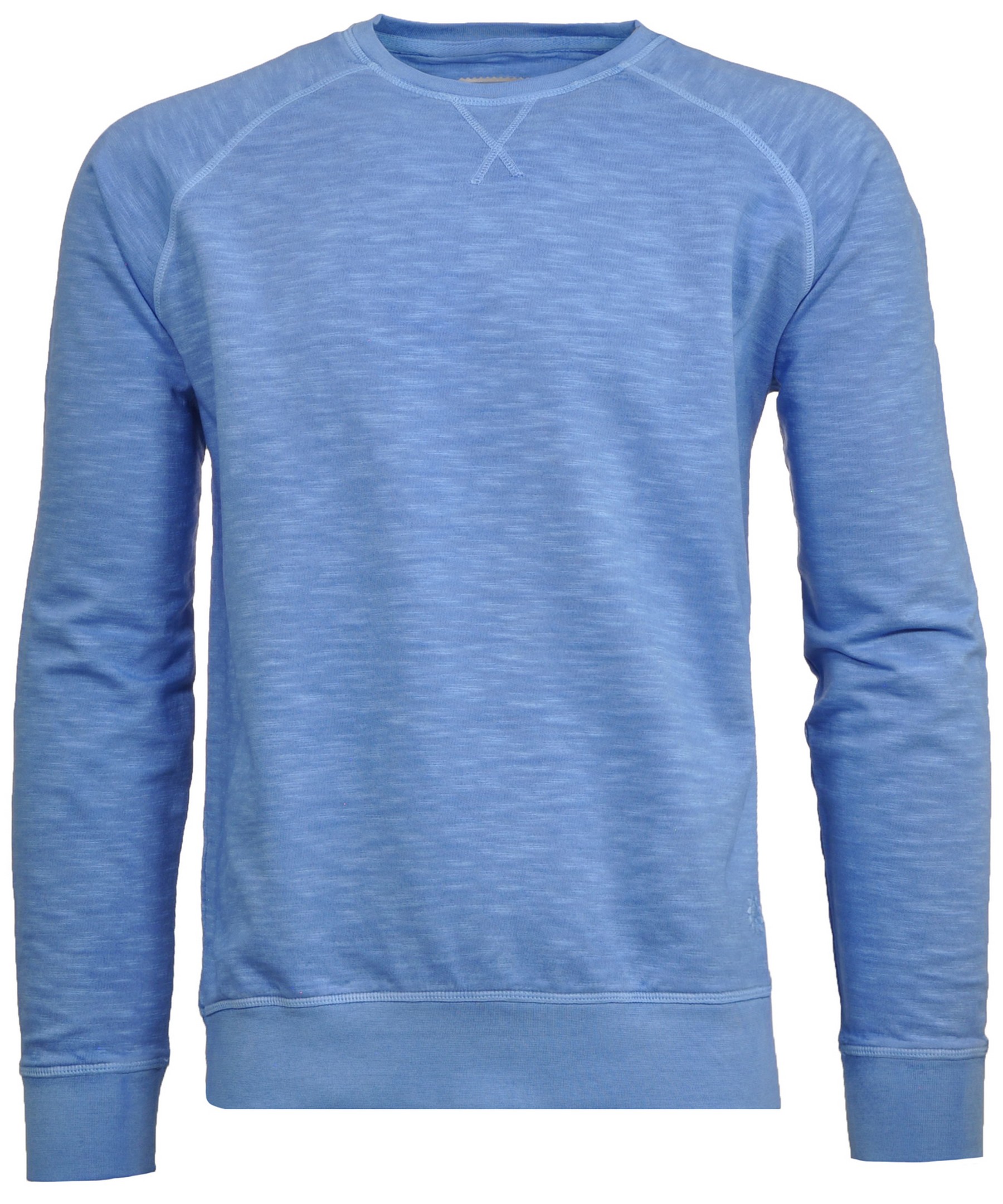 Sweat Rozing Ragman Subtle Fashion Fine Jan Round Blue Neck | Bright Flame Men\'s Pullover