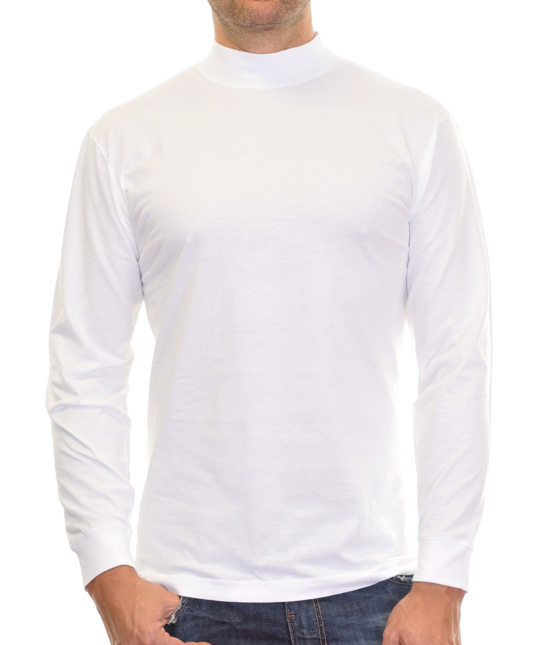 Rozing | Fashion Jan Sleeve White Turtle Men\'s Ragman T-Shirt Single Jersey Long Quality