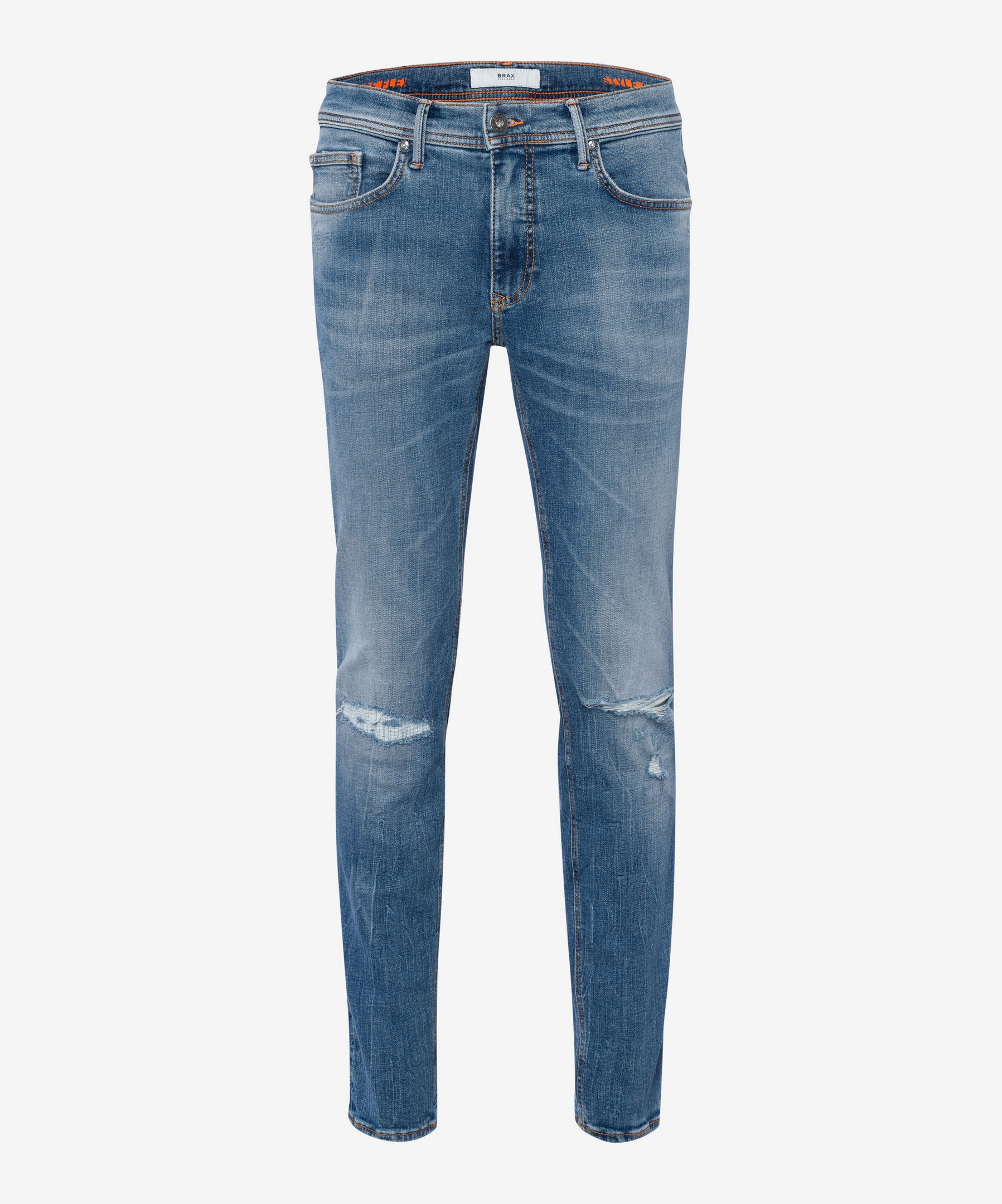 Brax Chris 5-Pocket Vintage Indigo Jan Denim | Superstretch Jeans Men\'s Rozing Planet Fashion Blue Blue Hi-Flex Destroyed