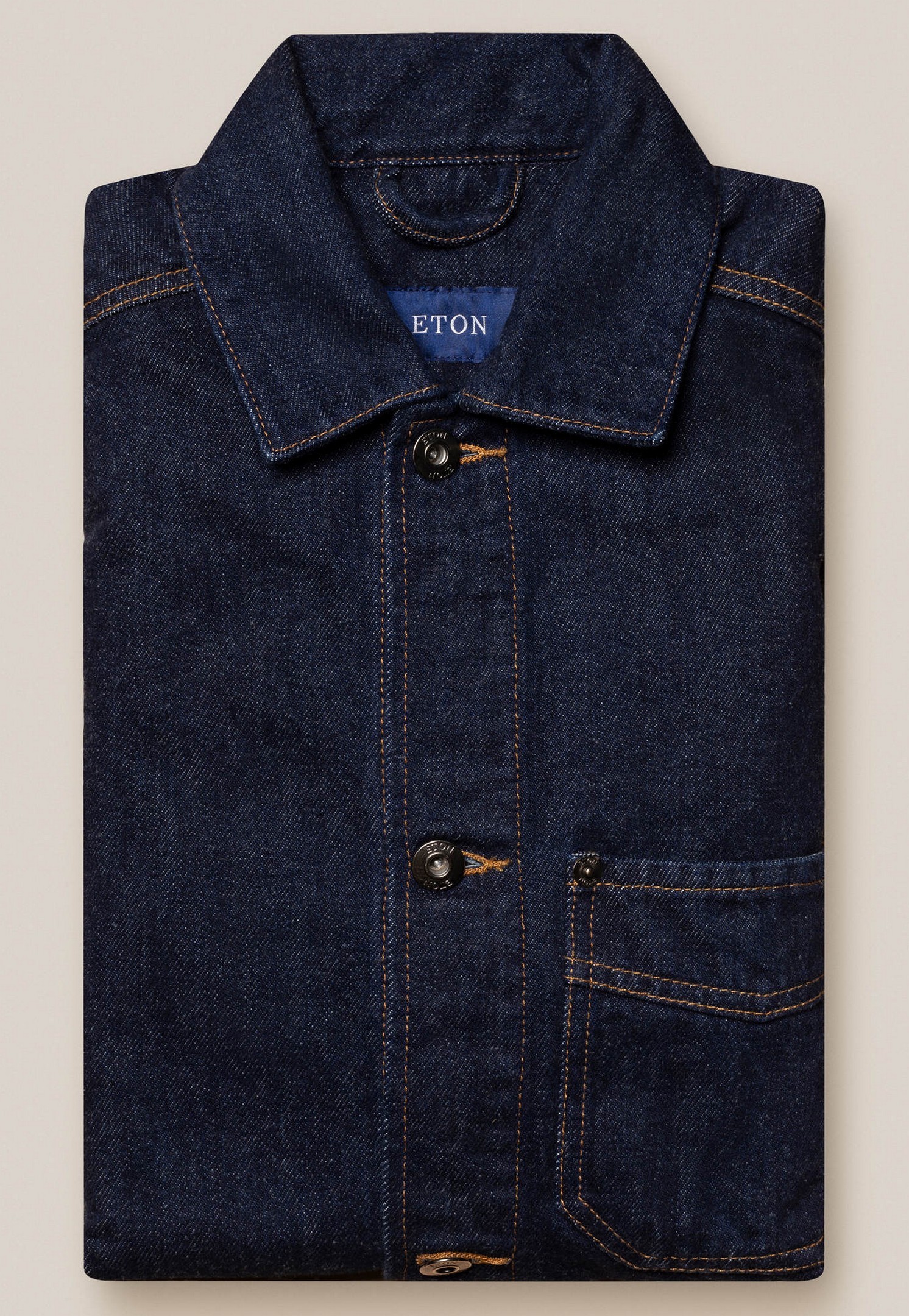 Eton Denim Overshirt Dark Evening Blue | Jan Rozing Men's Fashion