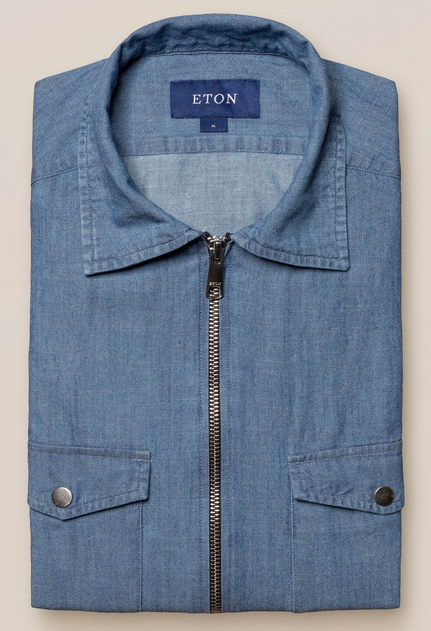 Blue Denim Overshirt - Eton