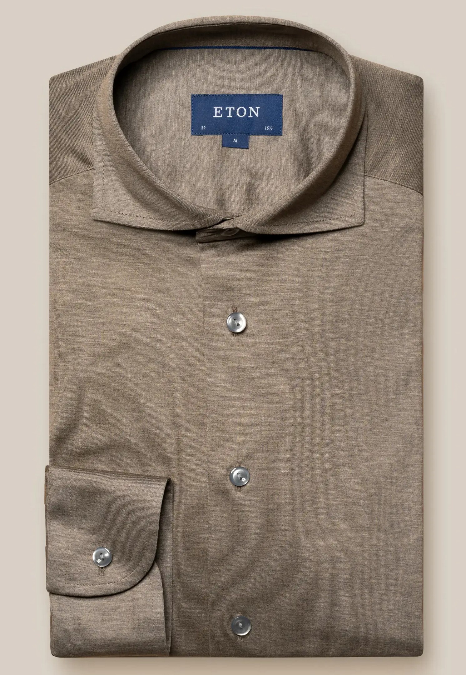 Eton Single Jersey Knit Extra Long Staple Two-Ply Cotton Shirt