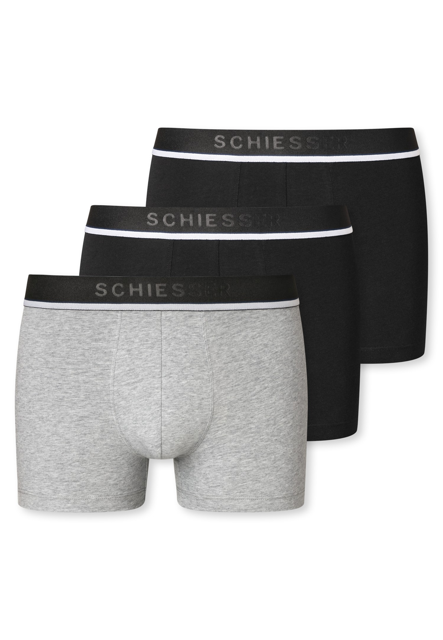 Schiesser 3PACK - Briefs - schwarz/black 