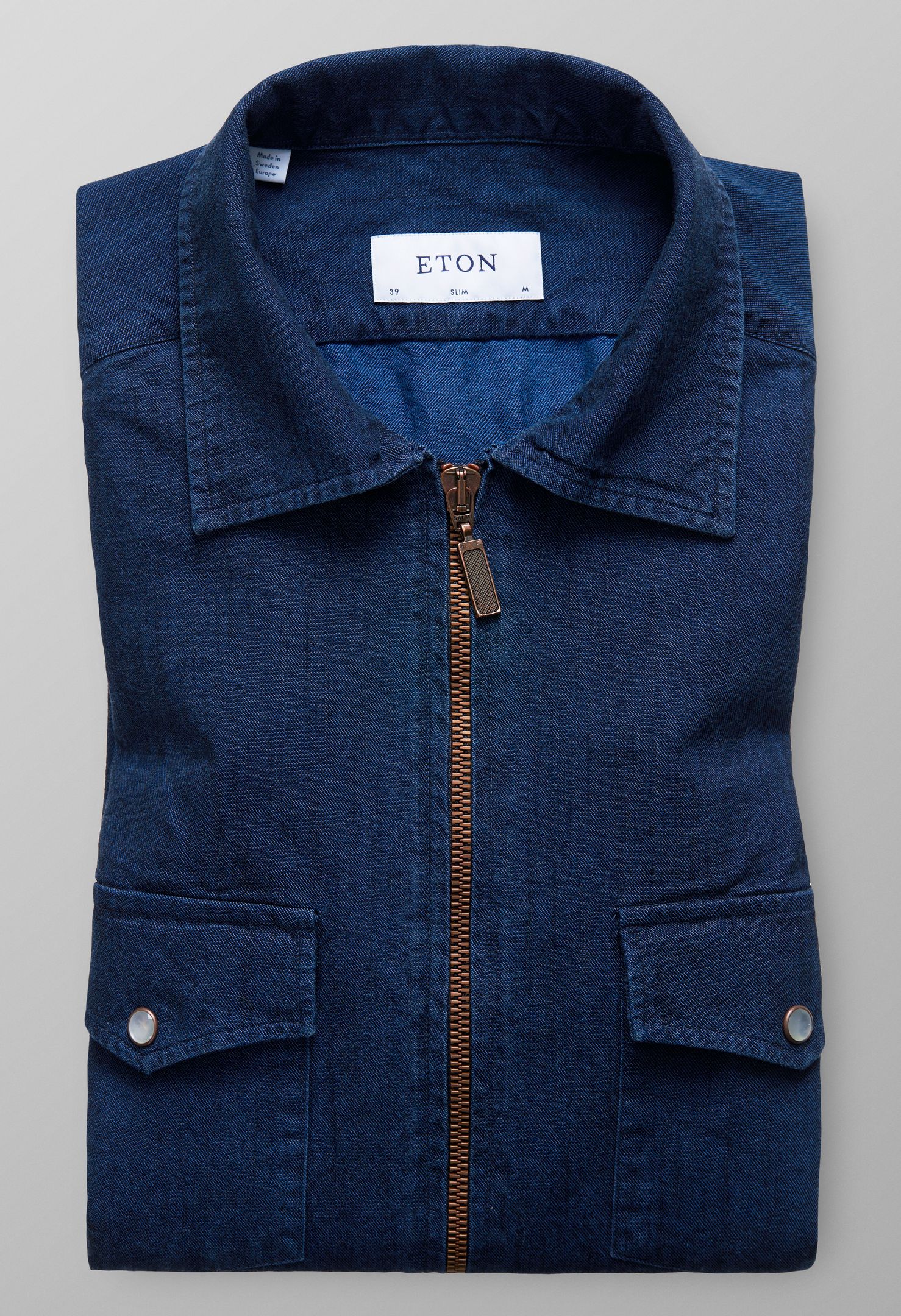 Blue Denim Overshirt - Eton